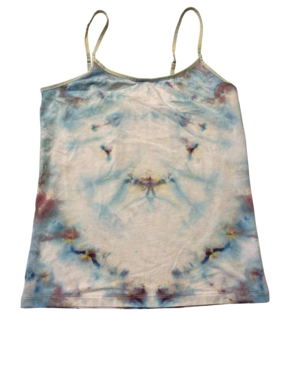 Custom Tie Dyed Spaghetti Strap Tank Top Size M Alchemist NWOT Handmade